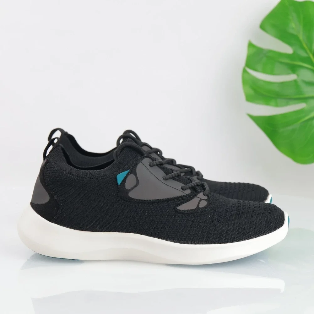 Vessi Womens Everyday Move Sneakers Size 10 Waterproof Black Knit Lace Up Shoes